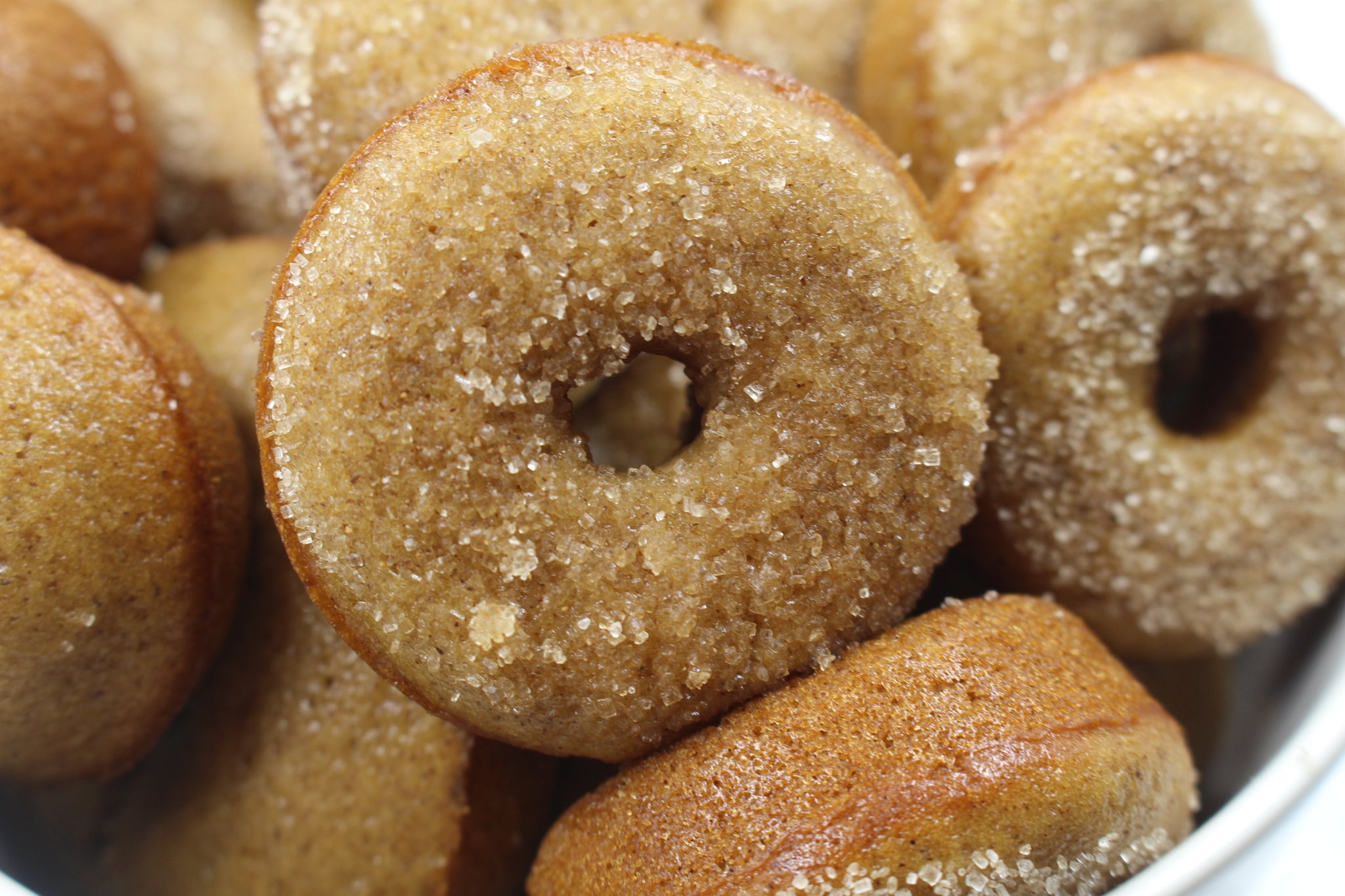 The best part of fall to me is apple cider donuts!!  We love going apple picking and getting some cider and them coming home, to make all of our sweet treats!  We usually make mini donuts, large donuts, and donut holes!  Why not?  This one is dairy...