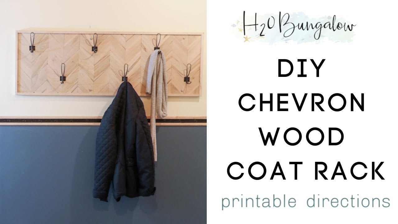 Chevron DIY Coat Rack Tutorial by H2OBungalow Home Decor & Home Improvement (1 year ago)