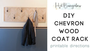 Chevron DIY Coat Rack Tutorial by H2OBungalow Home Decor & Home Improvement (1 year ago)