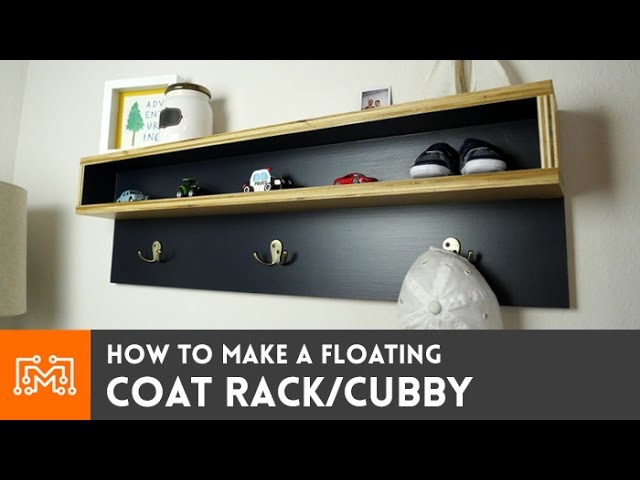 I made a floating coat rack/cubby using a french cleat, from baltic birch plywood