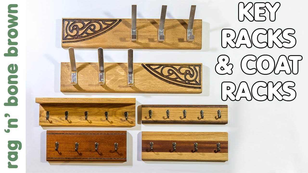 In this video I make some key racks and hat and coat racks to use up some of my short hardwood scraps