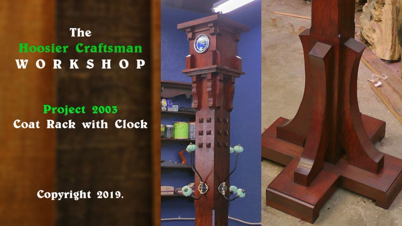 Woodworking Project 2003 Arts & Crafts Furniture : Coat Rack / Clock Love woodworking ? Want to learn ? Join me Edward Short, The Hoosier Craftsman, as I ...