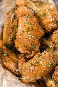 Air Fryer Chicken Wings {Crispy Breaded Wings!}