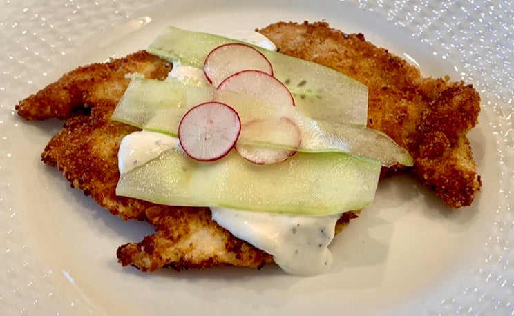 Chicken Milanesa with Maggi Ranch Sauce