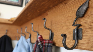 My wife wanted a nice looking coat rack in the mud room for Christmas, so here's the result