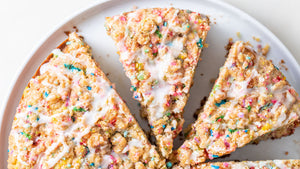 With a ripple of rainbow and a crunchy sprinkle streusel, this Funfetti Coffee Cake is the breakfast birthday treat of our dreams!  It is THE breakfast birthday cake of all breakfast birthday cakes - the annual exception when an AM sugar rush is...