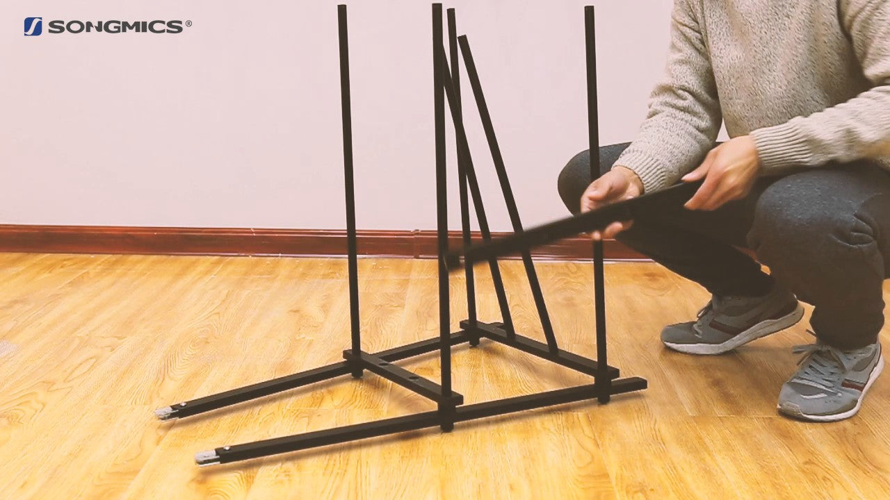 STURDY & DURABLE & STABLE: Constructed from high quality thicken black Metal Tube with frosted surface, ABS and PP Plastic Connectors, this A shaped ...