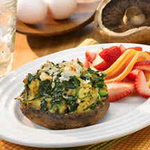 "Meatless Monday" Recipe of the Week - Herbed Spinach Quiche Portabella Caps