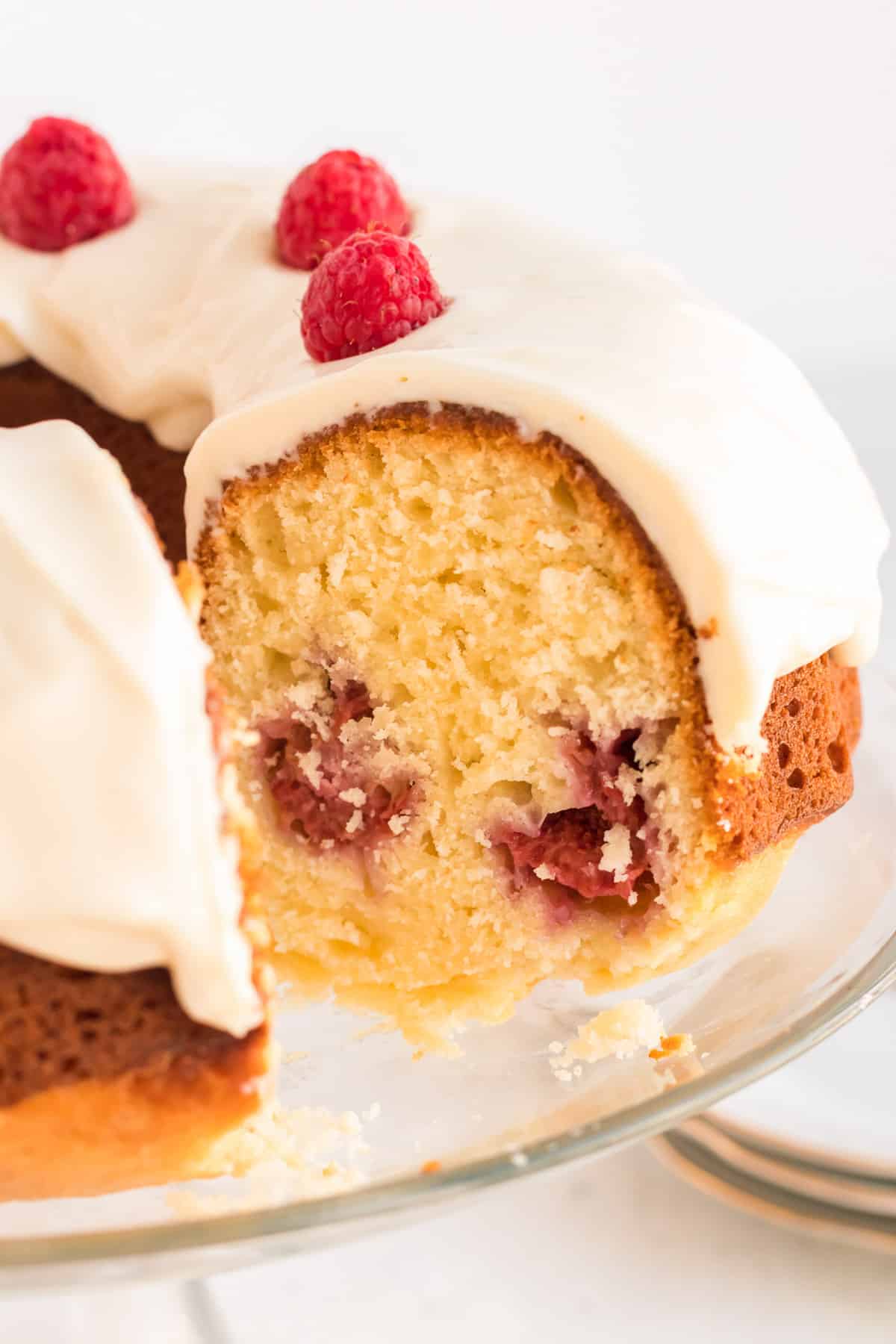 This made from scratch Lemon Raspberry Bundt Cake is a sweet, classic dessert choice