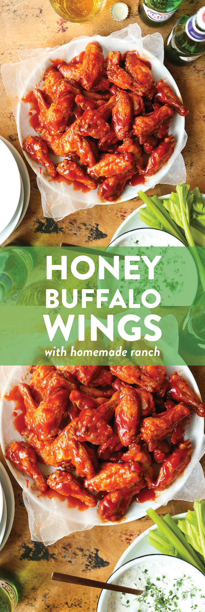 Honey Buffalo Wings with Homemade Ranch