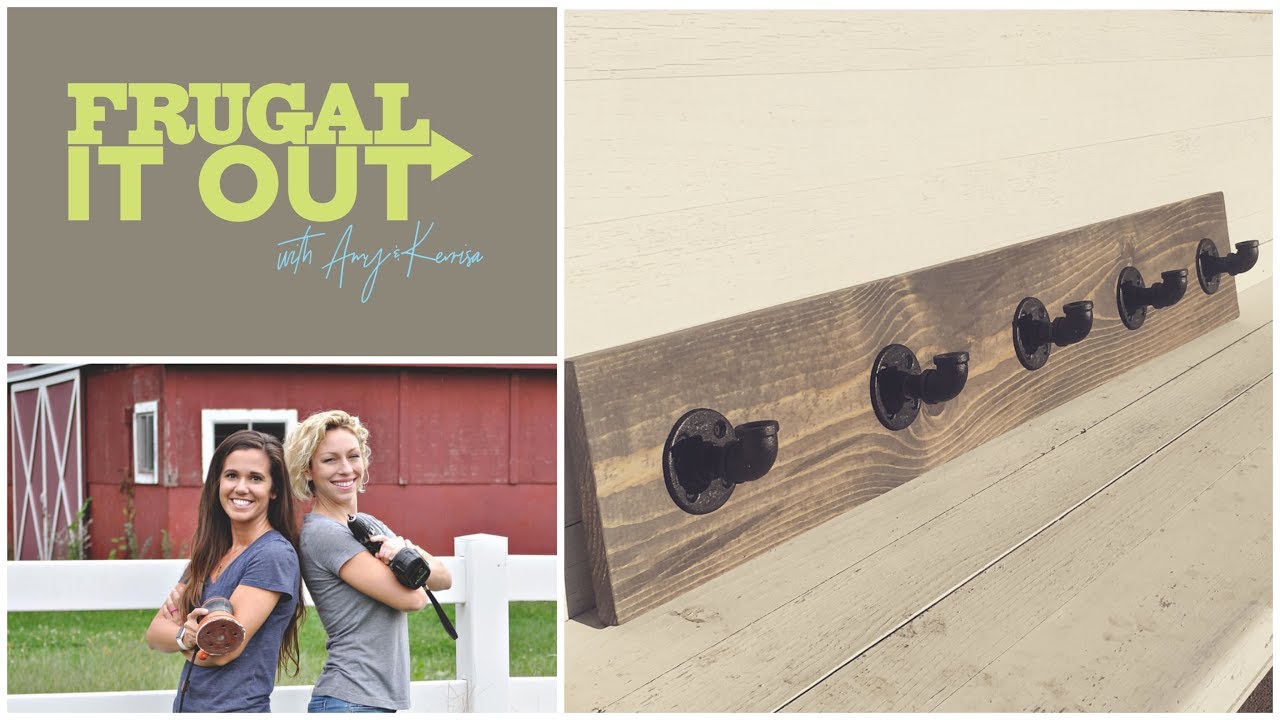 DIY Industrial Coat Rack by Frugal It Out! (3 years ago)