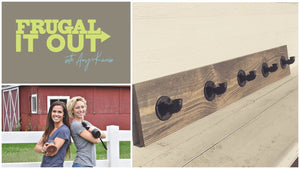 DIY Industrial Coat Rack by Frugal It Out! (3 years ago)