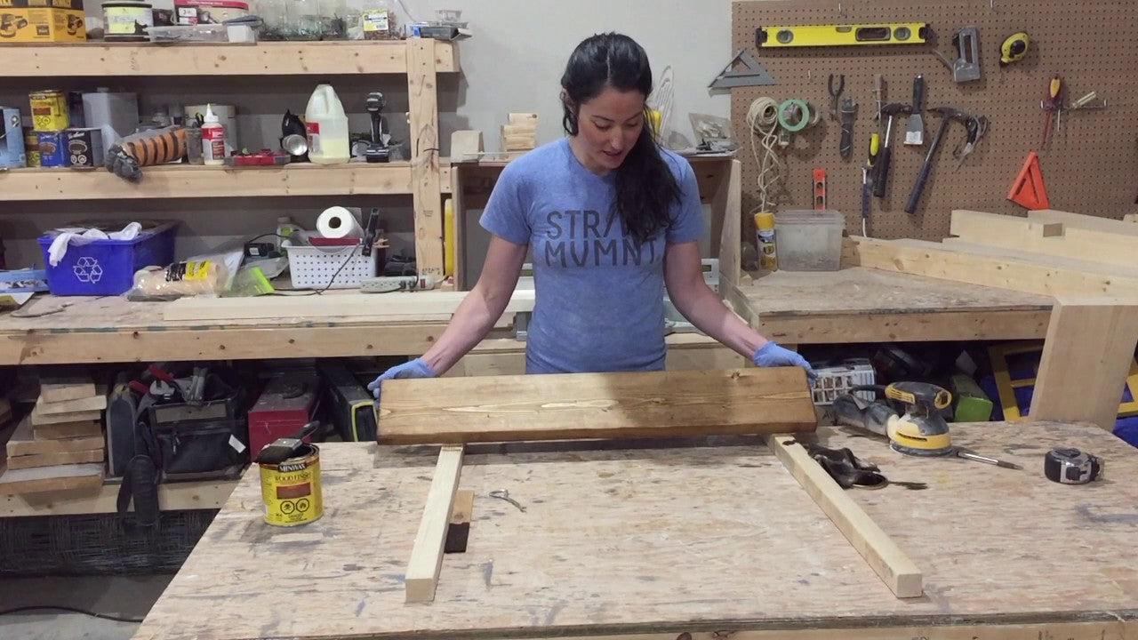 This is a step by step video of how to make a simple coat rack