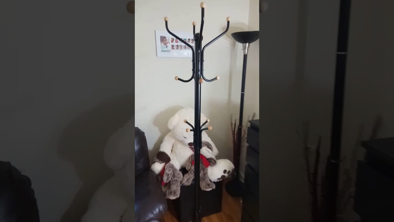 This is a review of "SONGMICS Metal Coat Rack Free Standing Display Hat Rack Hall Tree Espresso URCR18Z" I was provided a free sample of this unit but ...