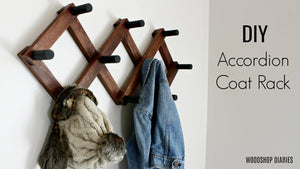 How to make a DIY Accordion Coat Rack by Shara Woodshop Diaries (1 year ago)
