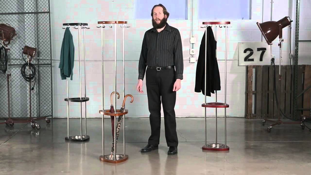 Stylish design offers organization for garments and umbrellas