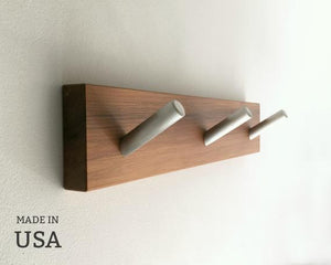 Modern Wood Coat Rack Made in USA by andrewsreclaimed