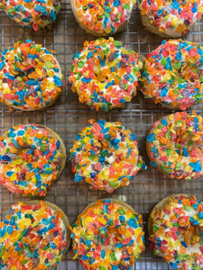 Citrusy Cereal Cake Donuts