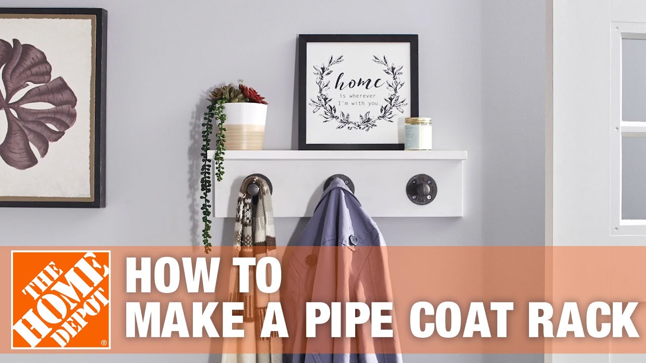 How to Make a DIY Pipe Shelf and Coat Rack | The Home Depot by The Home Depot (2 years ago)