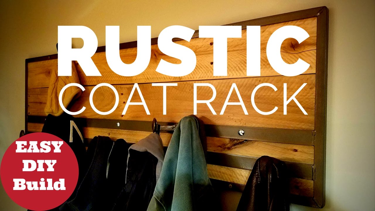 Rustic Coat Rack! EASY Weekend Build using reclaimed pallet wood and metal!! by Brandon Lund (4 years ago)