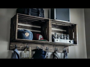 Simple, easy, cheap and creative idea for a coat rack using apple crates
