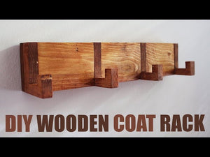 This video shows how to make coat rack or hanger out of wood