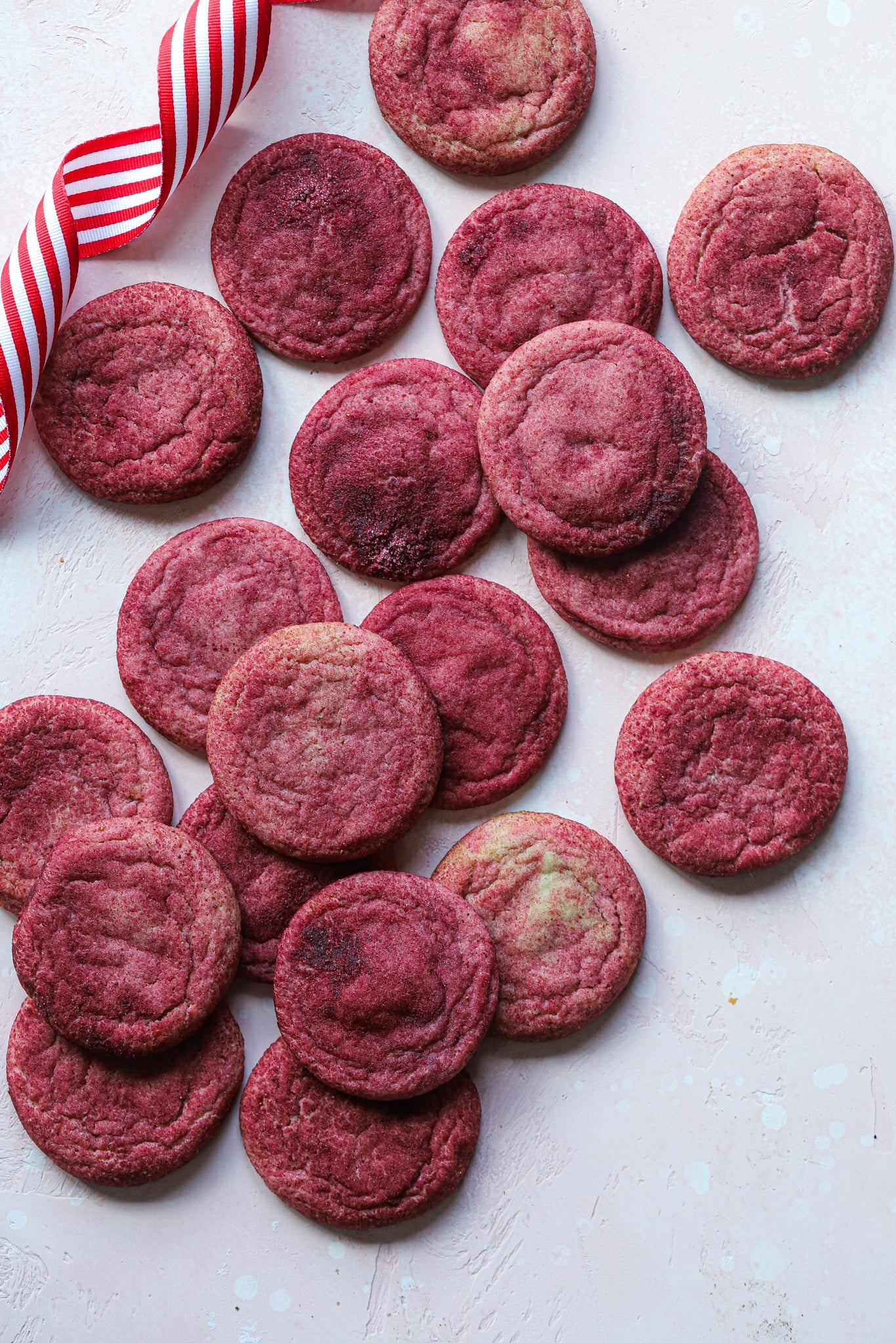 Strawberry and Hibiscus Snickerdoodles