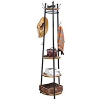 X-cosrack Freestanding Coat Rack with 4 Shelves and 9 Hooks only $41.99