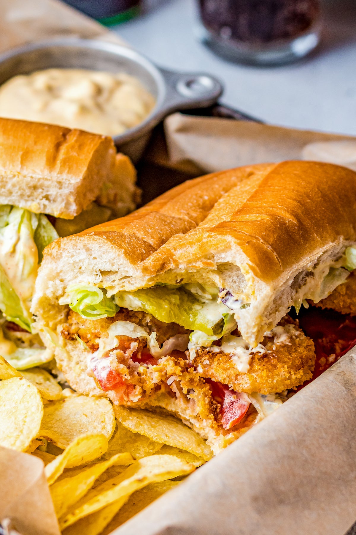 Air Fryer Shrimp Po’ Boys