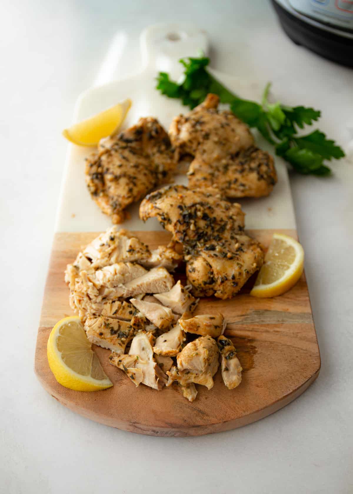Instant Pot Garlic-Herb Chicken Thighs