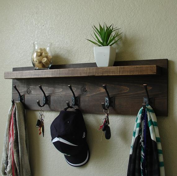 Claremont Coat Rack with Floating Shelf by KeoDecor
