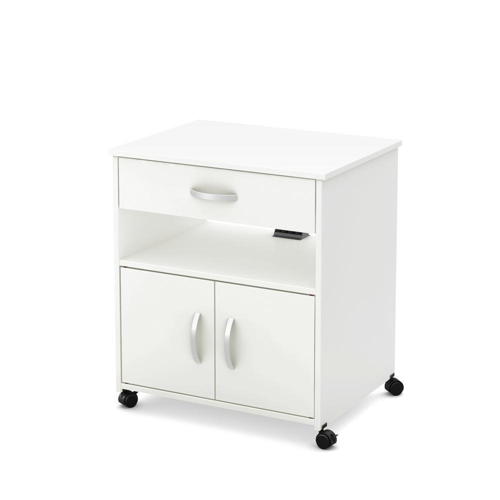 Uk White Microwave Cart