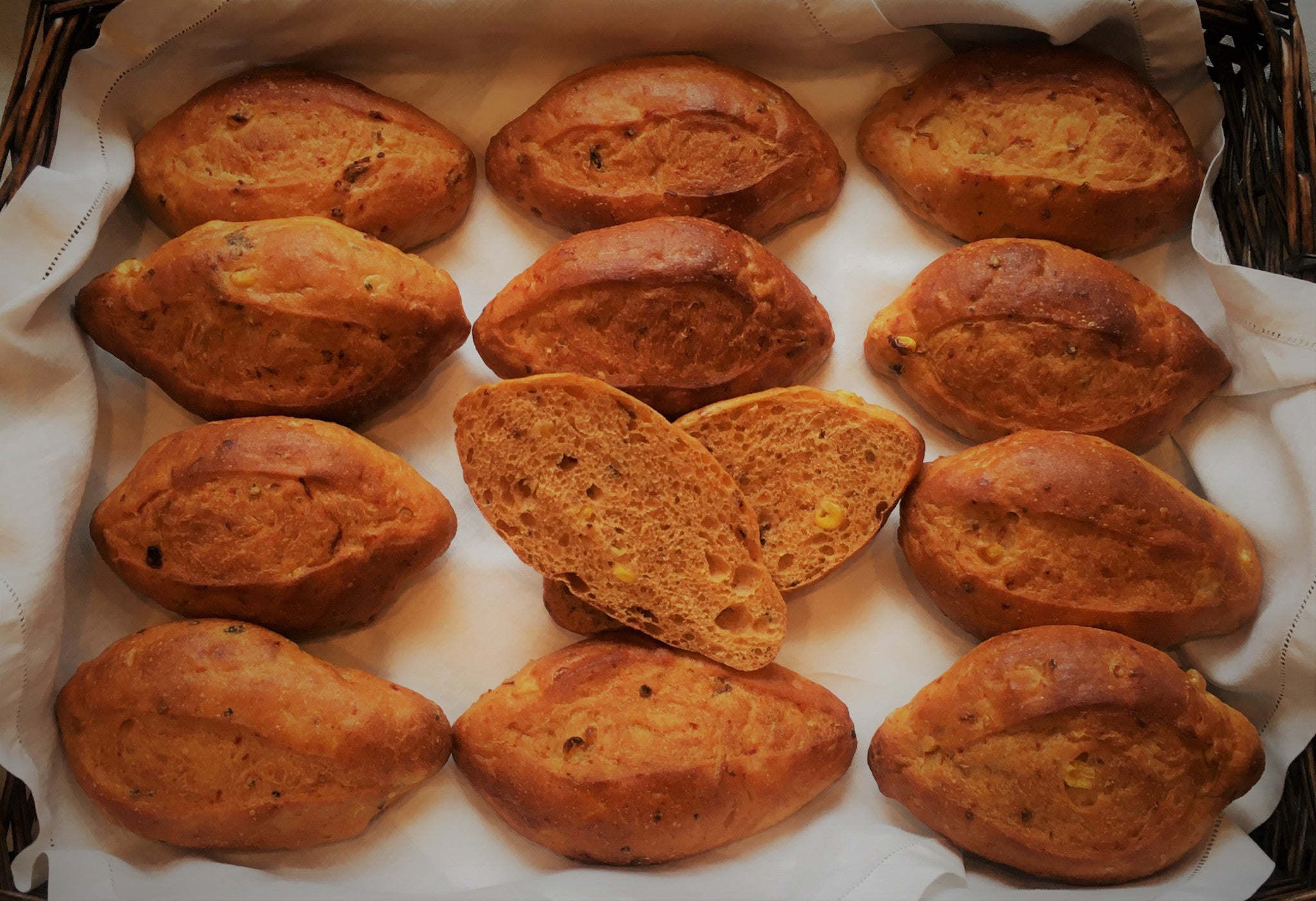 Chipotle Corn Bolillo Rolls