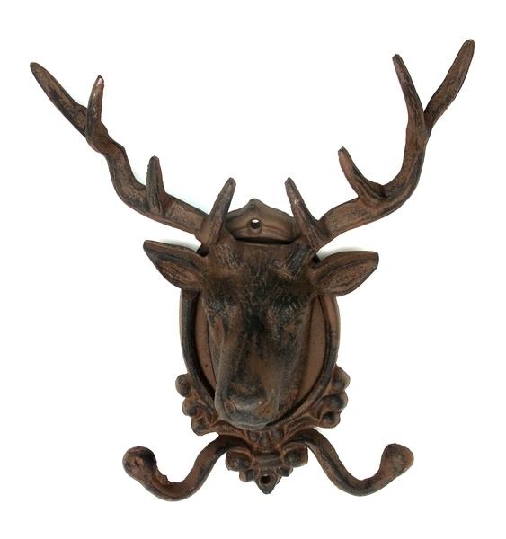 Cast Iron Elk Deer Head Wall Hook