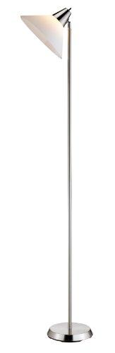 Adesso Swivel Floor Lamp &ndash; Satin Finish, Corrosion Resistant, Scratch Proof, Smart Outlet Compatible 1 Bulb Lighting Equipment. Home Decor Accessory