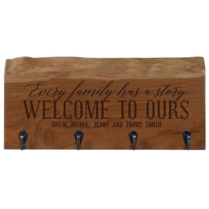Personalized Reclaimed Cherry Mounted Coat Rack Organized 16" L x 7" W x 4.25" H