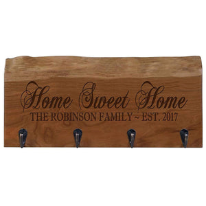 Personalized Reclaimed Cherry Mounted Coat Rack Organized 16" L x 7" W x 4.25" H