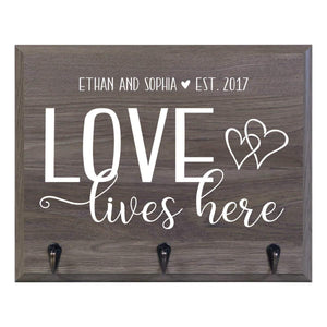 Salt Oak Personalized Coat Rack Wall Sign 15" w x 12" h 4.25" deep