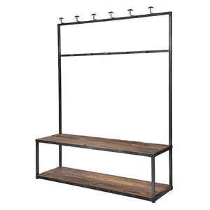 Large Industrial Styled Bench & Coat Rack