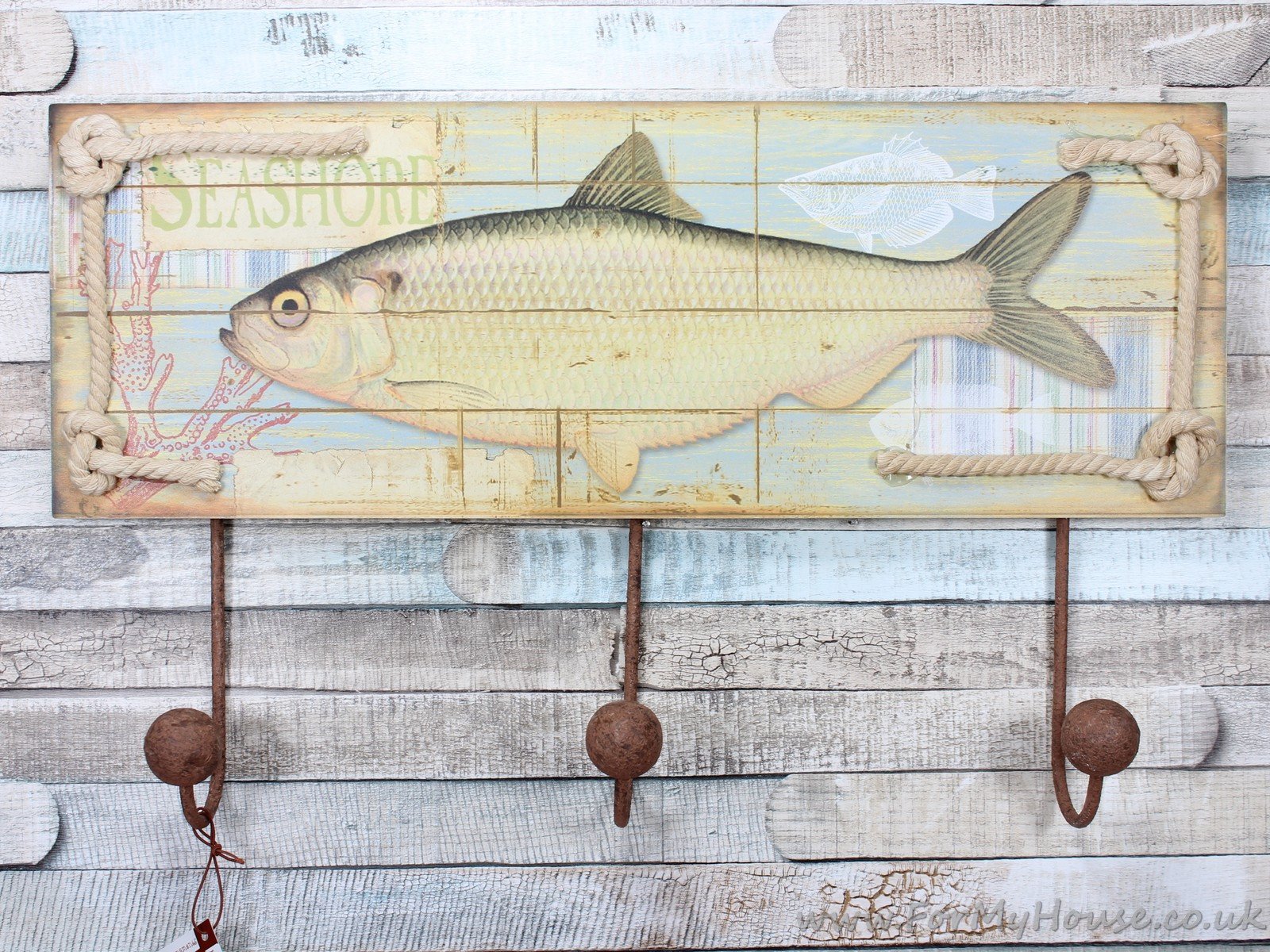 Seashore fish coat rack