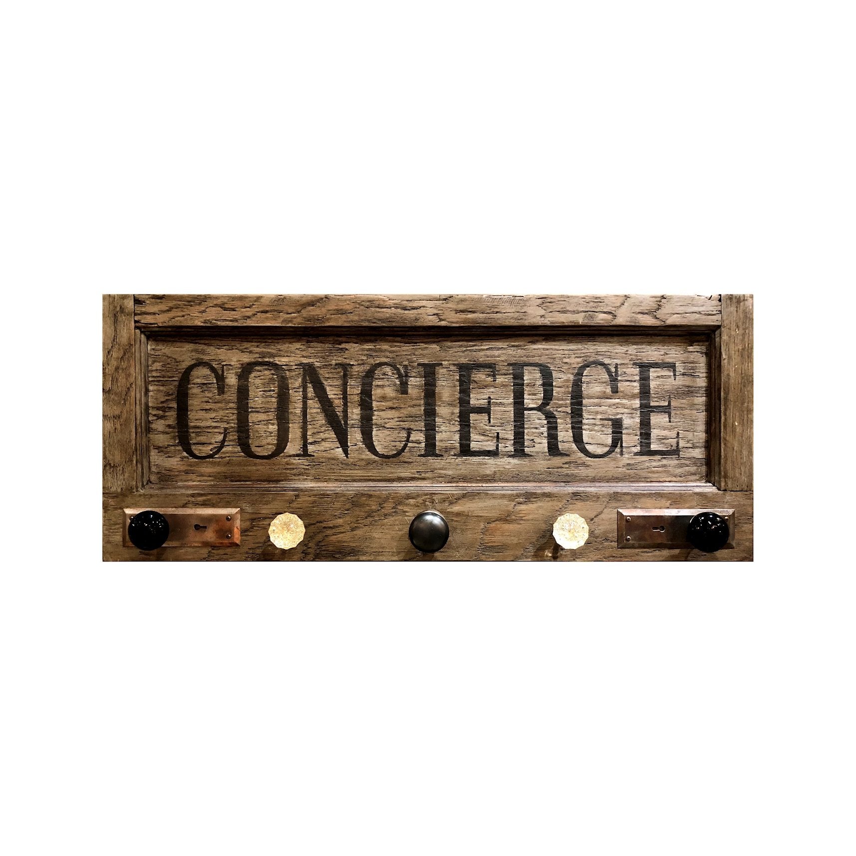 Concierge Coat Check | Vintage Door Coat Rack with Vintage Door Knob Hooks