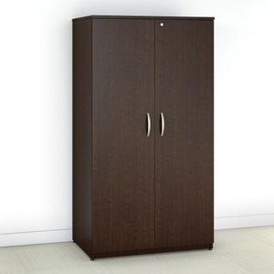 Bush Business Furniture Easy Office 36W Wardrobe Storage Cabinet in Mocha Cherry EO103MR