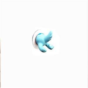 1PC 6 Colors Cute Cartoon Animal Tail Sucker Suction Hook Baby Bathroom Towel Hanger Holder