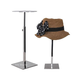 Free Shipping Metal Hat Display Stand Mirror Polish Hat Display Rack Hat Holder Hat Stand Cap Display Cap Stand HH016